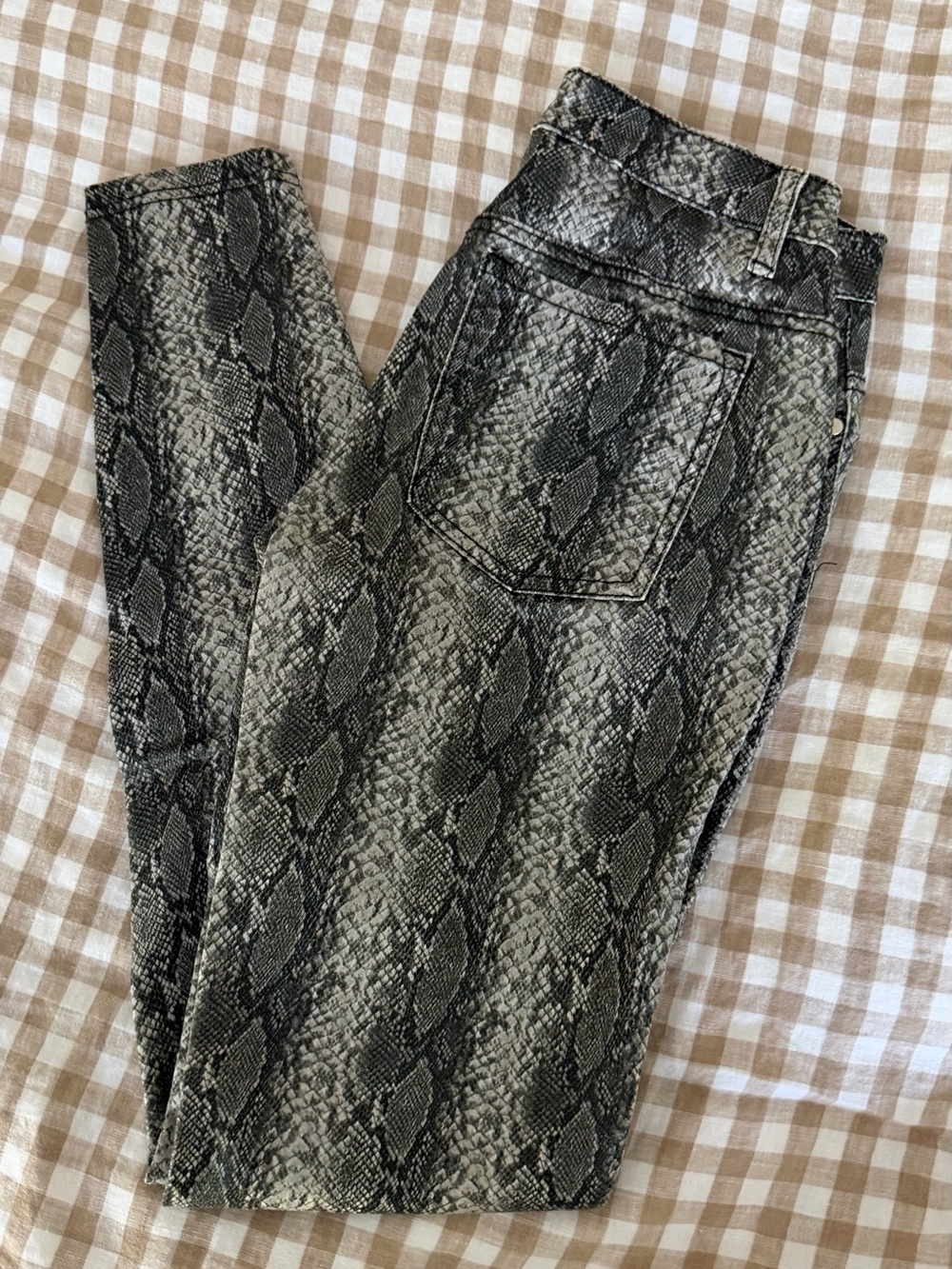 HUE Women's Jeggings with snakeskin Detailing